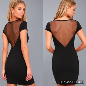 Lulus BLESS THIS MESH BLACK MESH BODYCON DRESS XS